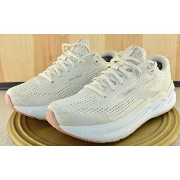 Brooks Shoes - Brooks Ghost Max 2 Women Shoes Size 10 White Athletic Running Sneakers